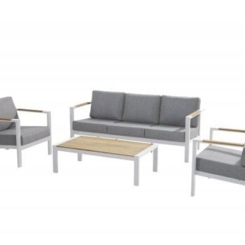 Taste by 4 seasons Ginger living 3 s-bench + 2 living chairs White with cushions