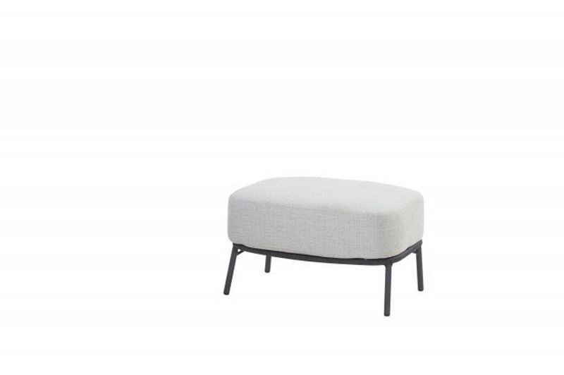 4 Seasons Outdoor Fabrice footstool Anthracite with cushion