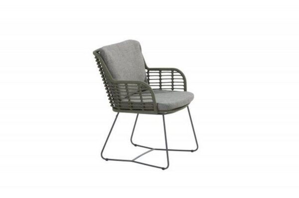4 Seasons Outdoor Fabrice dining chair Green/Anthracite with 2 cushions