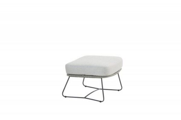 4 Seasons Outdoor Sempre footstool Anthracite Silver Grey with cushion