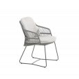 4 Seasons Outdoor Sempre dining chair Anthracite Silver Grey with 2 cushions