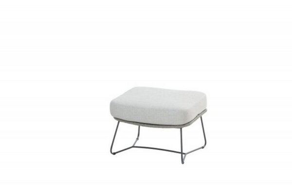 4 Seasons Outdoor Sempre footstool Anthracite Silver Grey with cushion