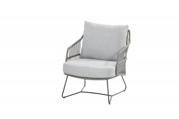 4 Seasons Outdoor Sempre living chair Anthracite Silver Grey with 2 cushions