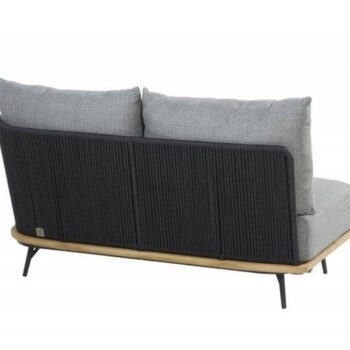 4 Seasons Outdoor Positano modular 2 seater bench left Anthracite with 4 cushions