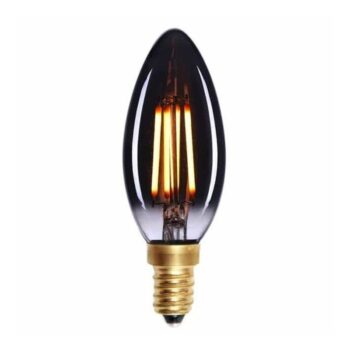 H.L. Kaarslamp LED 4w. Smoke Dim. E14 L2510.19