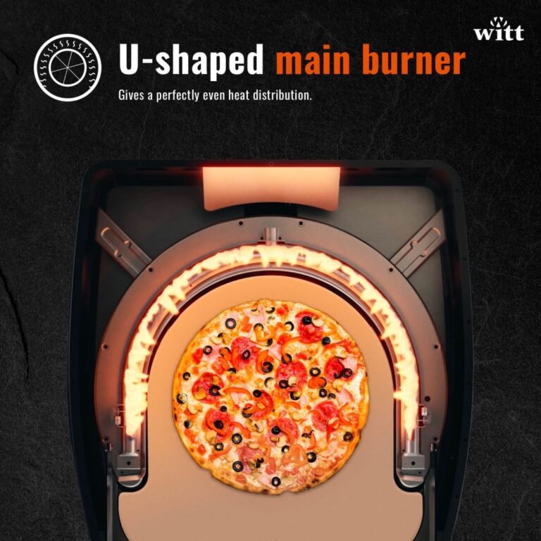 Witt Etna rotante pizzaoven | Mat zwart